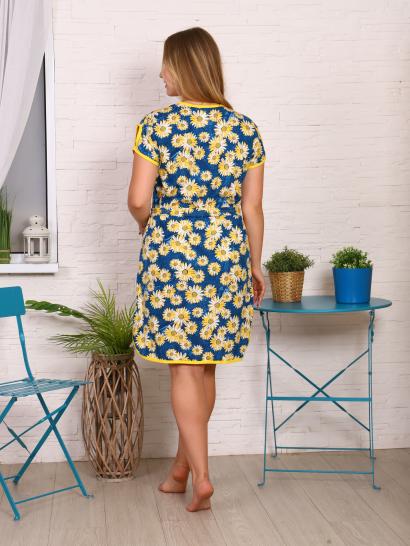 Халат женский на пуговицах, желтый (446-1) - фото 6