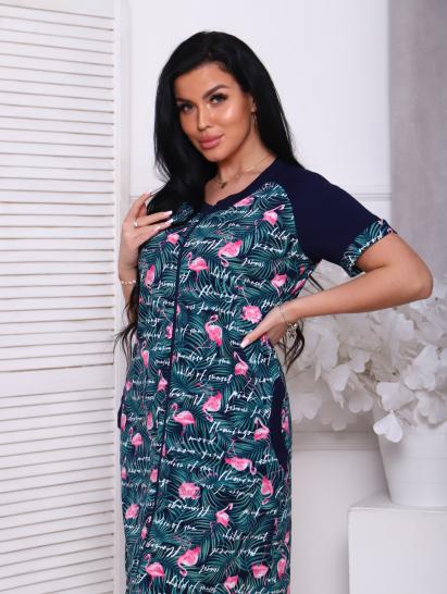 Халат женский на молнии с карманами, зеленый (908-2) - фото 5