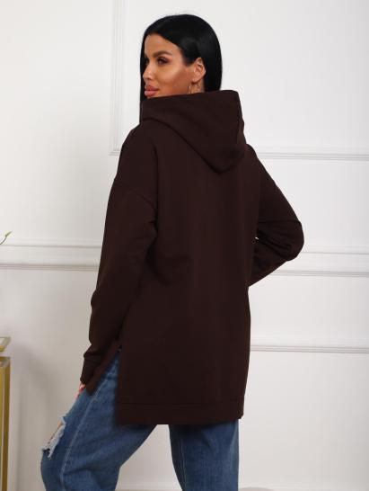 Толстовка футер с капюшоном (01074, шоколадный) - фото 11