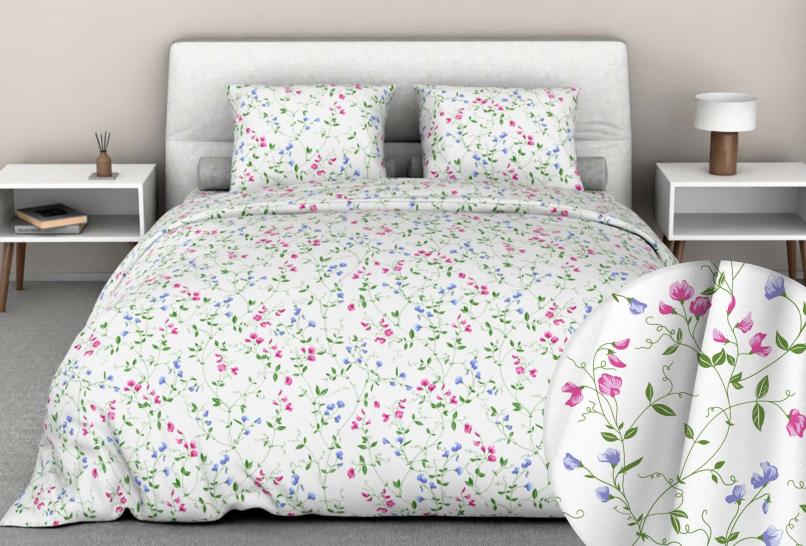 Комплект постельного белья Вальс голубой бязь - фото 1