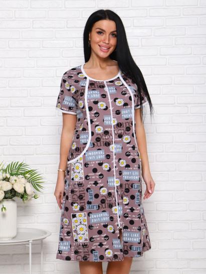 Халат женский на молнии с карманами (00960, кофе) - фото 3