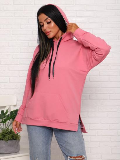Толстовка с капюшоном, футер с лайкрой, розовый (944-4) - фото 5