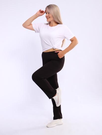 Брюки с карманами, интерлок (01034, черный) - фото 1