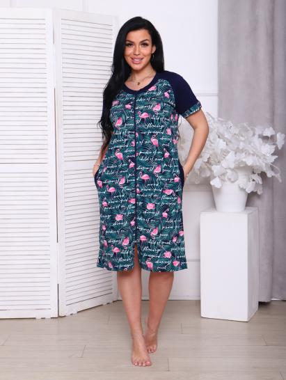 Халат женский на молнии с карманами, зеленый (908-2) - фото 9