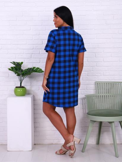 Халат - рубашка на пуговицах с карманами, василек (863-2) - фото 5