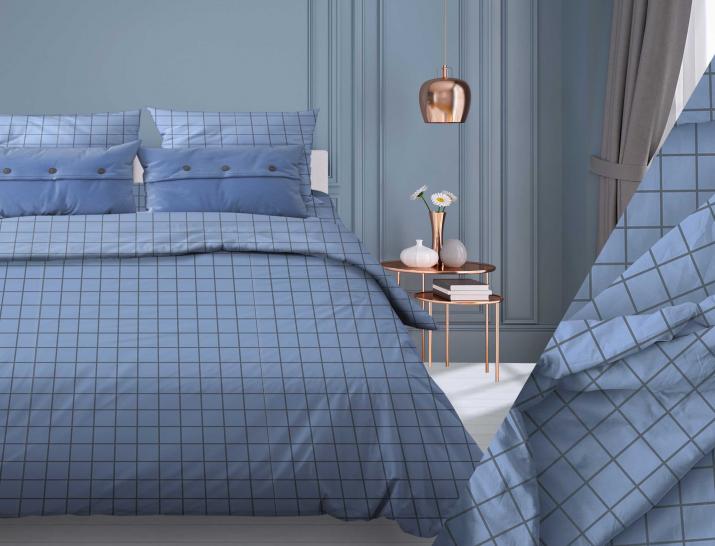 Пододеяльник Таттерсол голубой бязь - фото 1