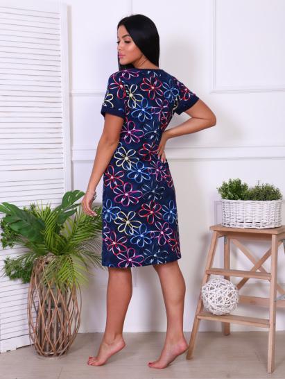 Халат женский на молнии с карманами, синий (843-1) - фото 6