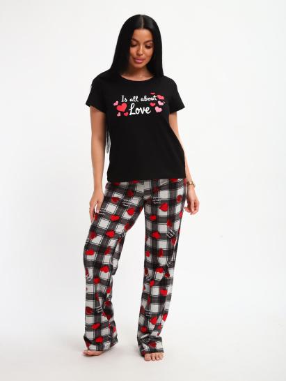 Пижама с брюками (01066, черный) - фото 12