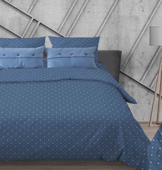 Пододеяльник Голливуд синий бязь - фото 1