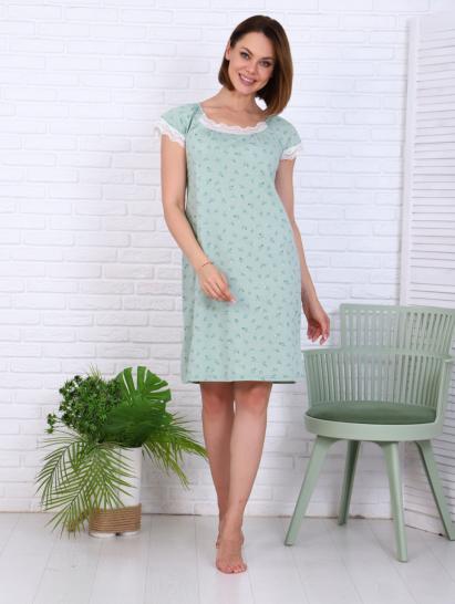 Сорочка с кружевом стрейч, хаки (801-9) - фото 9