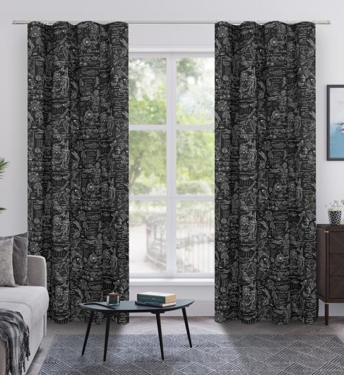 Шторы длинные Стрекоза черная - фото 1