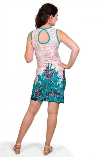 Платье из вискозы -  купон, изумруд (152-2) - фото 3