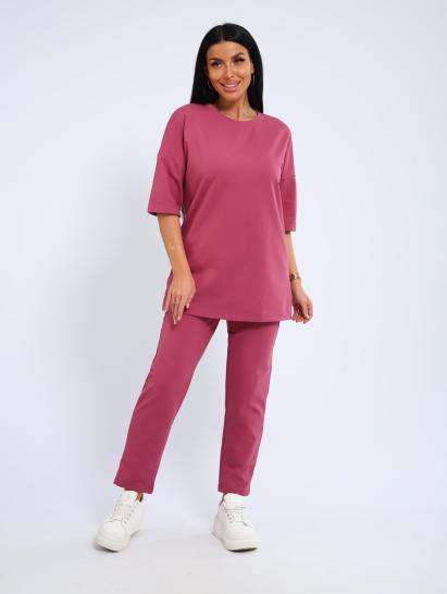 Костюм с брюками, футер с лайкрой (01048, сухая роза) - фото 15