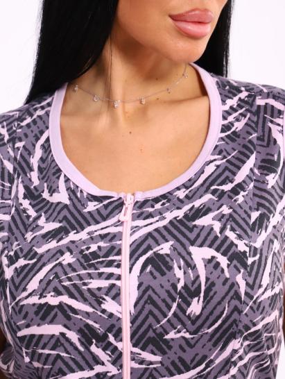 Халат на молнии с карманами (00993, розовый) - фото 3