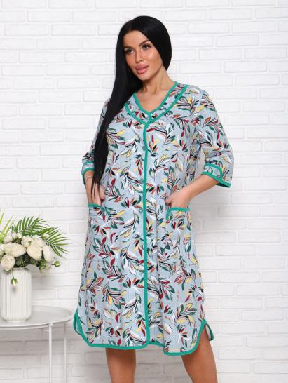 Халат женский на пуговицах с карманами, фисташковый (958-4) - фото 4