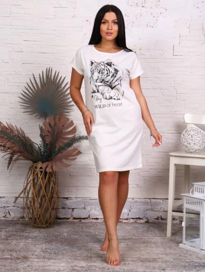 Сорочка, принт "Тигренок", молоко (797-1) - фото 4