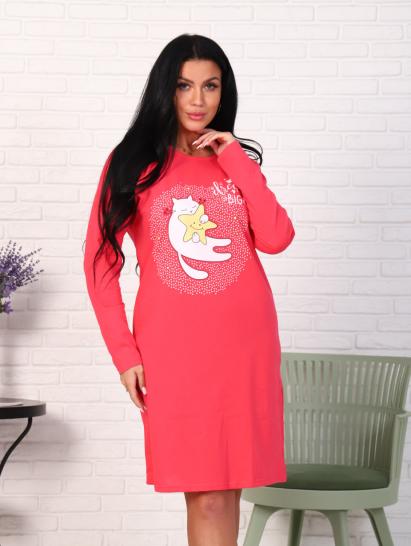 Сорочка с длинным рукавом, принт, красный 3 (788-19) - фото 5