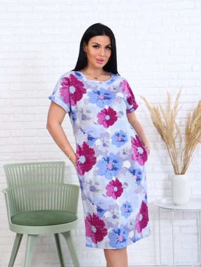 Платье с карманами, голубой (903-1) - фото 3