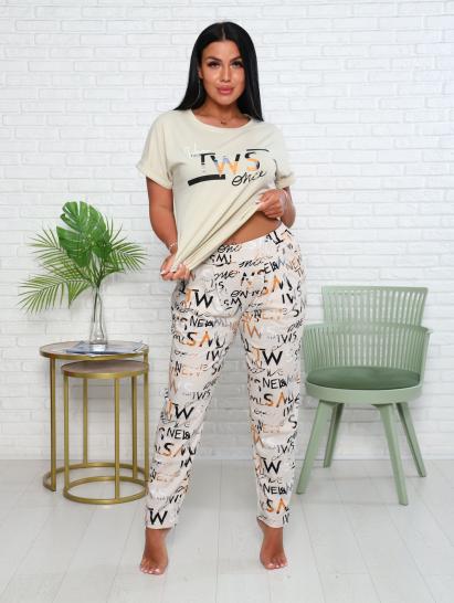 Костюм с брюками чинос, принт, бежевый (911-3) - фото 10