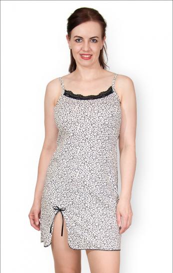 Сорочка на бретелях с кружевом стрейч (127-4) - фото 2