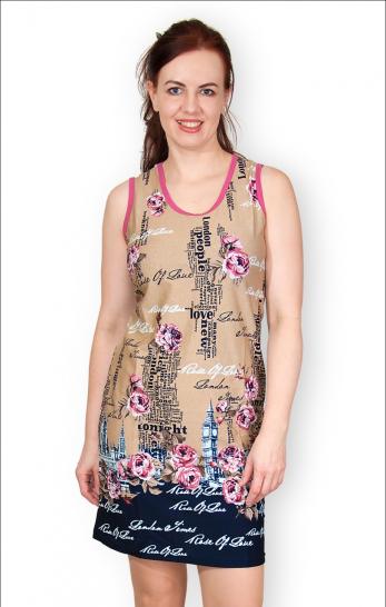 Платье трикотажное, розы (149-4) - фото 2