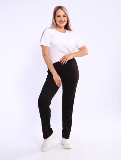 Брюки с карманами, интерлок (01034, черный) - фото 15