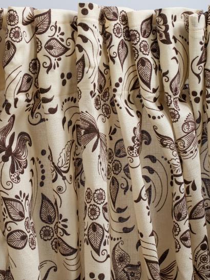 Шторы короткие с подхватами Бабочка бежевая - фото 2