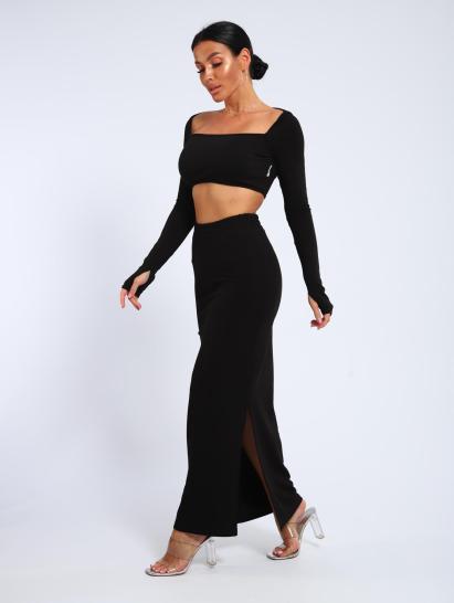 Юбка, футер (01056, черный макси) - фото 10