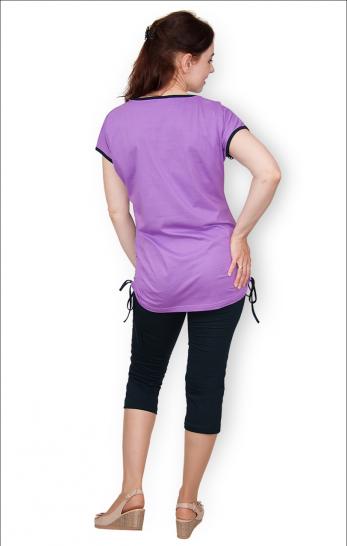 Костюм с бриджами "Морячка", принт, лиловый (380-4) - фото 5