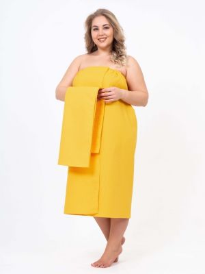 Килт для бани женский желтый - фото 1