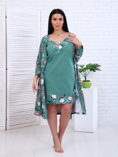 Пеньюар с сорочкой, зеленый (887-1) - фото 8
