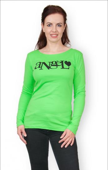 Кофта интерлок - пенье, принт "Angel", салат (213-5) - фото 1