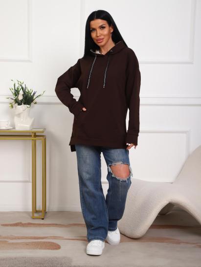 Толстовка футер с капюшоном (01074, шоколадный) - фото 18