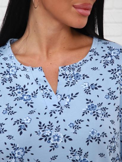 Сорочка теплая, футер с начесом (01035, синий) - фото 2