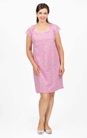 Сорочка с кружевом стрейч  (801-10) - фото 1