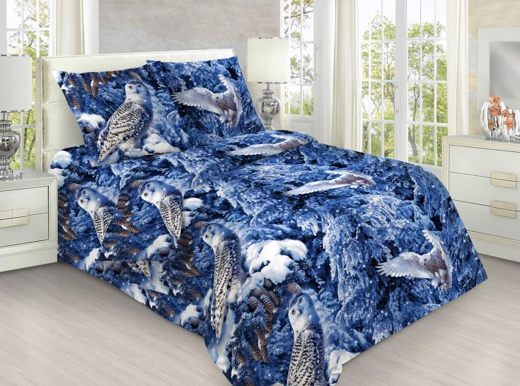 Пододеяльник Зимний лес 3D Бязь - фото 1