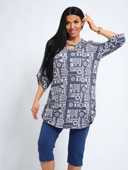 Костюм с бриджами (01052, синий) - фото 7