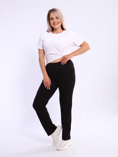 Брюки с карманами, интерлок (01034, черный) - фото 8