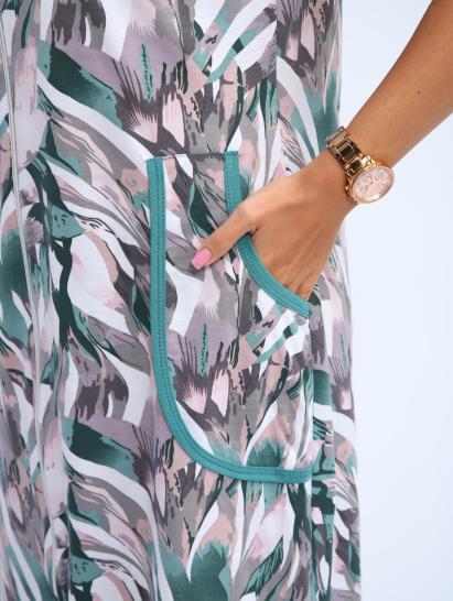 Халат женский на молнии с карманами (01057, зеленый) - фото 17