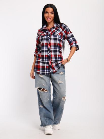 Рубашка на пуговицах (01058, синий) - фото 1