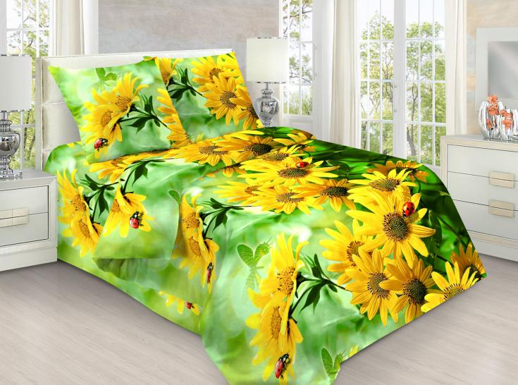Комплект постельного белья Летний мотив 3D бязь - фото 1