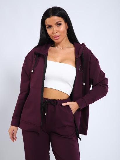 Костюм с брюками, футер с лайкрой 2-х нитка (00907, бордовый) - фото 15