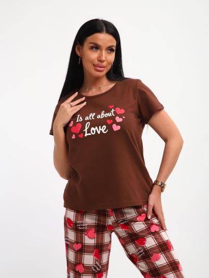Пижама с брюками (01066, коричневый) - фото 3