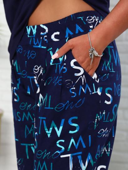 Костюм с брюками чинос, принт, синий (911-2) - фото 16