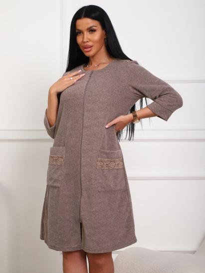 Халат махровый на молнии (01075, капучино) - фото 5