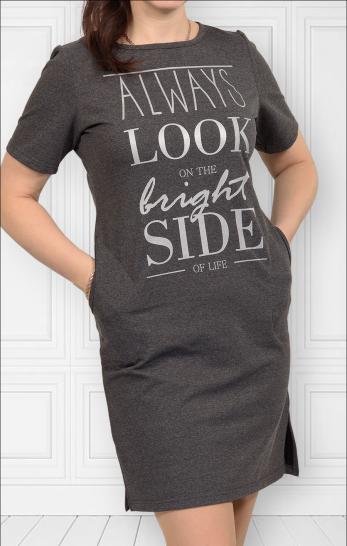 Платье футер с лайкрой, принт (322-12) - фото 2