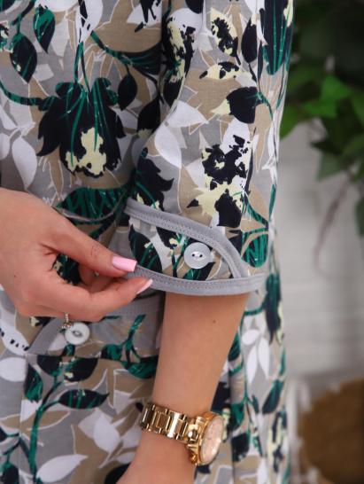 Халат женский на пуговицах с карманами (01076, зеленый) - фото 10