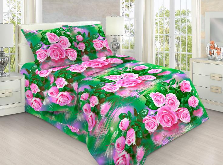 Комплект постельного белья Розы на воде 3D бязь - фото 1