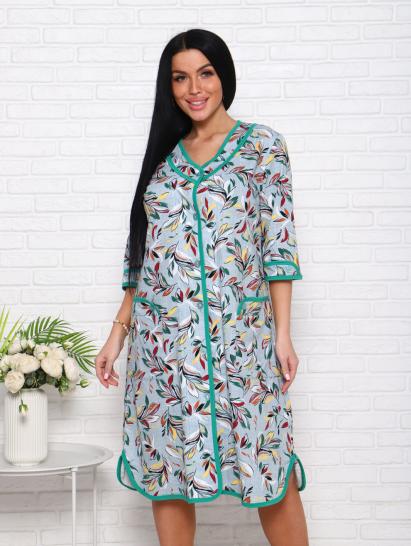 Халат женский на пуговицах с карманами, фисташковый (958-4) - фото 3