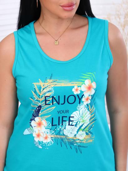 Костюм с шортами, принт, изумруд (892-1) - фото 2